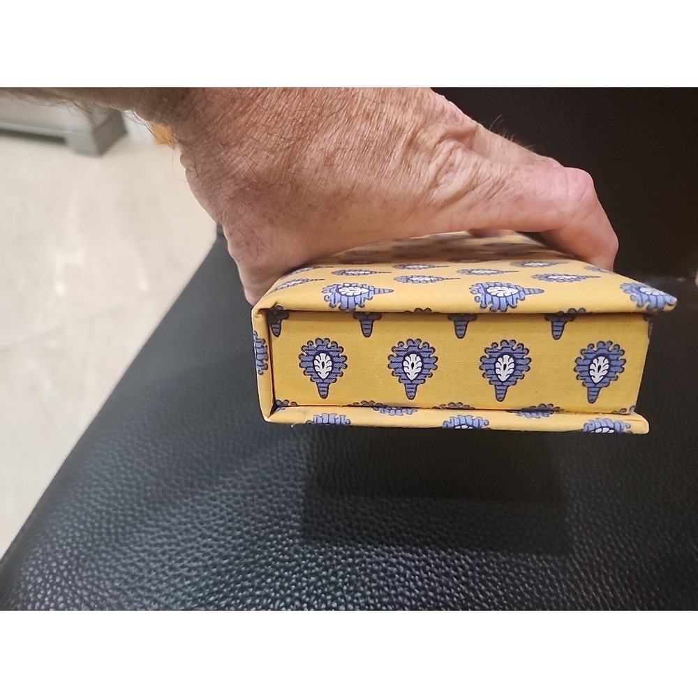 French Provencal Souleiado Fabric Yellow Small Keepsake Box - GOOD CONDITION - Picture 6 of 7